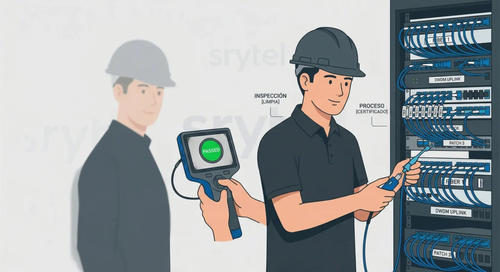 SRYTEL - Sistemas de Red y Telecomunicaciones - CWDM - DWDM - Switches - Routers - Sureste - Instalación de equipos en telecomunicaciones - Telecomunicaciones - México - Protocolos de fibra óptica: evita la destrucción de hardware - Por qué SRYTEL garantiza la aceptación de tus sitios