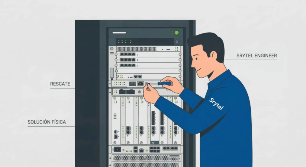 SRYTEL - Sistemas de Red y Telecomunicaciones - CWDM - DWDM - Switches - Routers - Sureste - Instalación de equipos en telecomunicaciones - Telecomunicaciones - México - Rescate Sitio Telecomunicaciones: Solo era un tornillo - ¿Qué es un Rescate de Sitio en Telecomunicaciones y Por Qué es Crítico?
